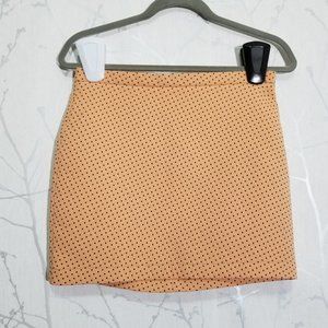 Zara Peach Dotted Short Pencil Skirt